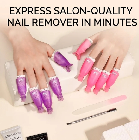 Purple and Pink Nail Soak Off Clips 20pc - Picture 1 of 7